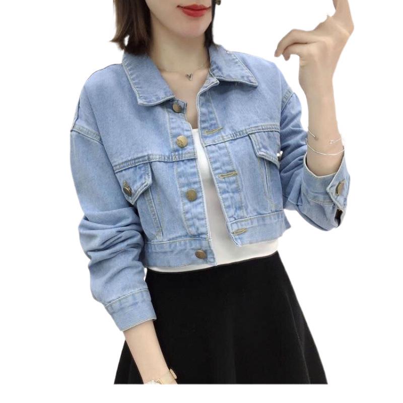 Women's Short Loose Denim Jacket - Spring/Autumn 2025 Korean Style Casual Outerwear