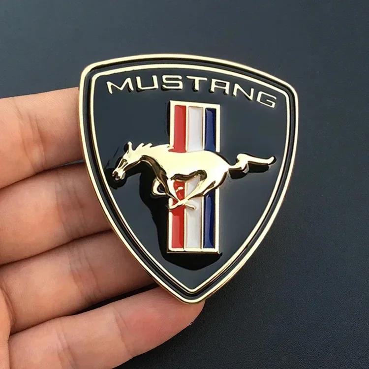 Car Sticker 2026 Ford New 2025 Hot 1Pcs 3 Colors 6 * 7.5 cm Metal 2026 For  Mustang Ford Shelby GT Logo Badge Car Body Fender