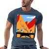 Vuelta A Espana  Vintage Bicycle Racing Print Tshirt Big And Tall Crew Neck Tee
