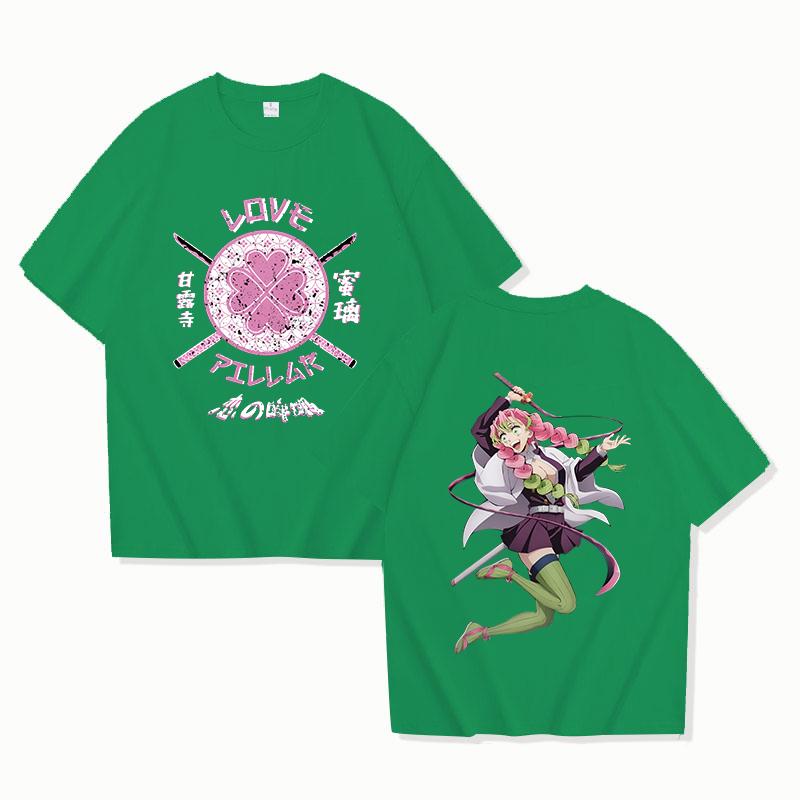 

Hot Anime Kanroji Mitsuri Printed Women Y2k Summer Short Sleeve Tee Shirts Round Neck Casual Summer Unisex Tees Tops 4XL