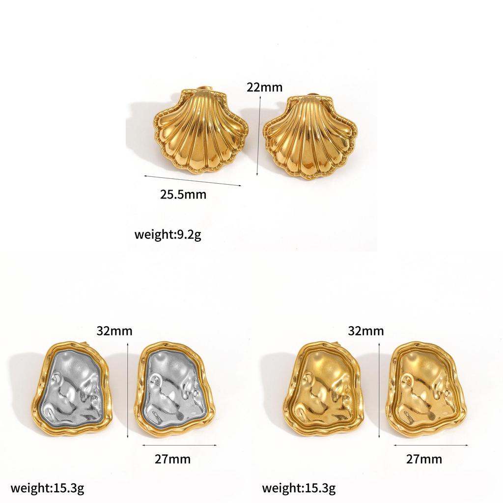 Modern Style Stainless Steel Geometric Earrings For Women Summer