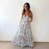Summer New Style Women's Printed Sleeveless Backless Elegant Dress with Strap Design