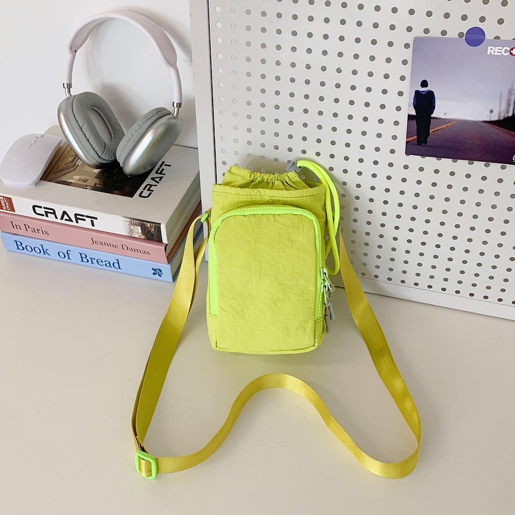 New women's mobile phone bag male student kettle bag bucket bag multi-layer shoulder messenger bag going out water cup satchel