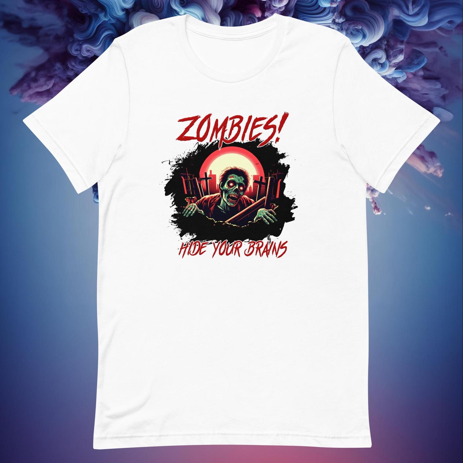 Zombie - Unisex T-shirt - Horror - Funny - Gift S разноцветный