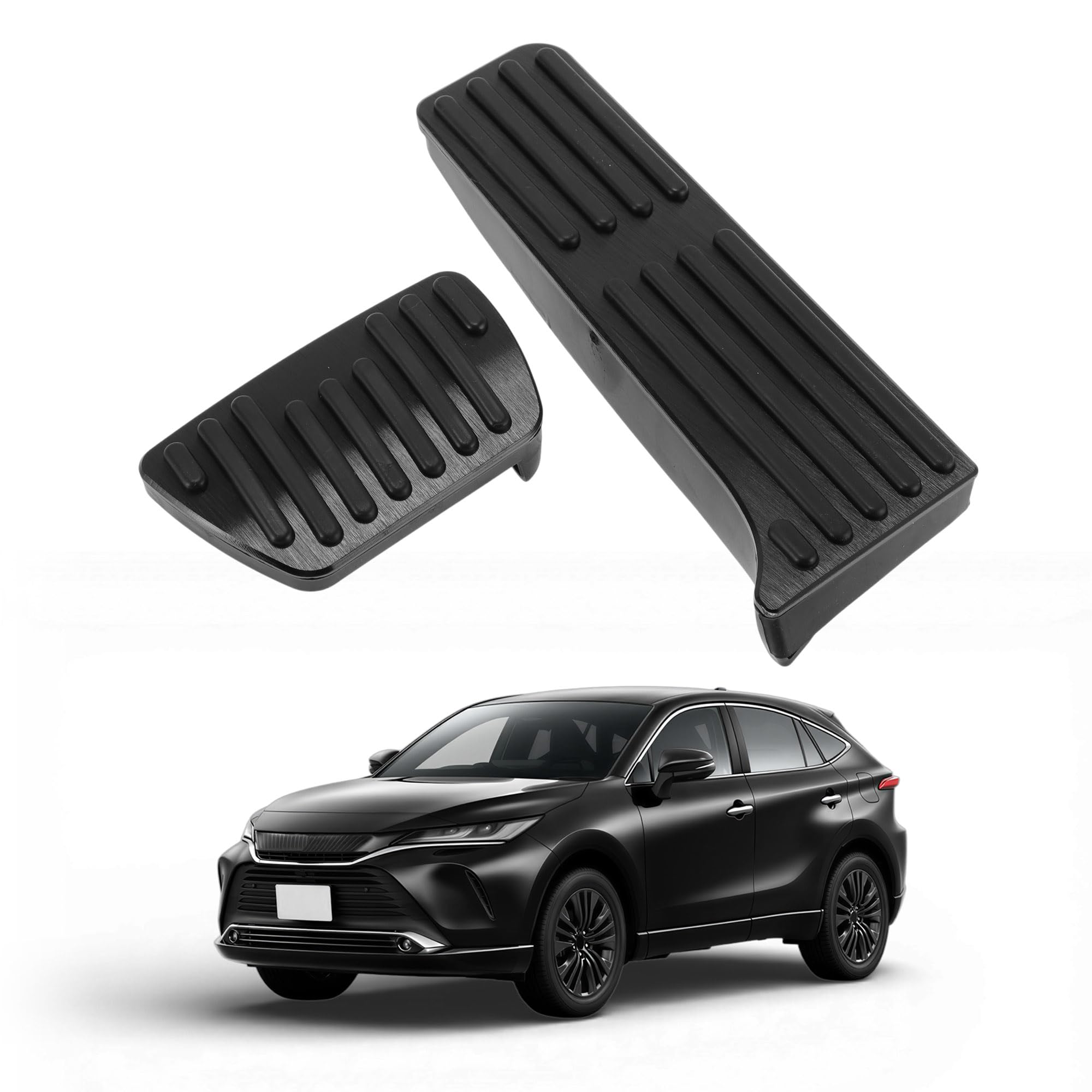 FUELHOOD Harrier 80 Series Compatible with 2022 and later models compatible with Aluminum alloy 3D rubber with a hairline finish in Cover [Toyota чёрный