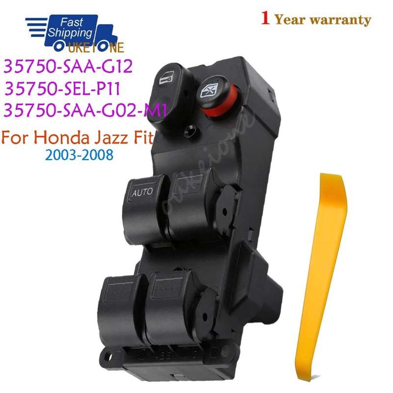 

35750-SAA-G12 35750-SEL-P11 For Honda Jazz Fit 2003-2008 Front Left Electric Power Lifter Window Switch Button Car Accessories