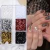6 Grids Mixed Mini Star Heart Nail Glitter 1Mm Diy Five Pointed Star Sequin Colorful Sparkling Nail Charms Nail Decoration