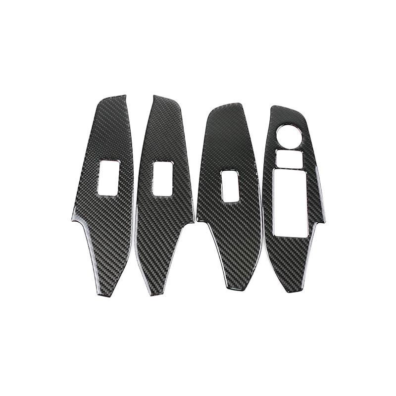 For Mazda 3 Axela 2014 2015 2016 2017 2018  Carbon Fiber Car Interior Door Windows Lift Control Panel Cover Trim Sticker