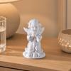 huaqianguhh Resin Cherubs Figurine, White Angel Statue, Garden Praying Cherub Sculpture, Indoor Outdoor Home Decoration, Cute Adorable Angle Sculpture