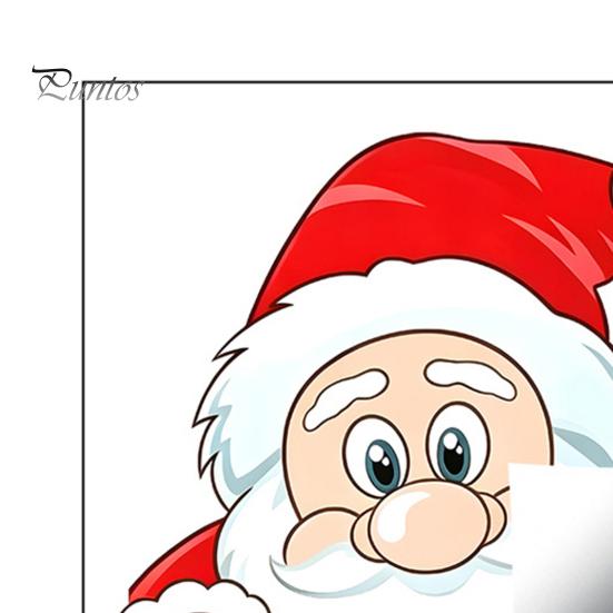 Holiday Window Clings Christmas Static Clings, Peeking Santa Reindeer Stickers, Reusable Winter Art No?Glue Cartoon Decals for Indoor?Outdoor