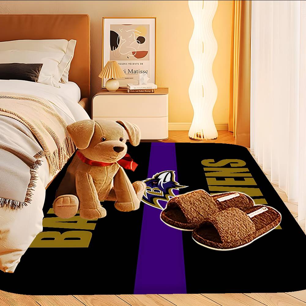 B-Baltimore Ravens Kitchen Mat Kids Room Bedroom Decoration Balcony Anti-Slip Doormat Living Room Alfombra