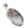 Dendrite Opal Gemstone 925 Solid Sterling Silver Jewelry Pendant 2.01" SU-10217