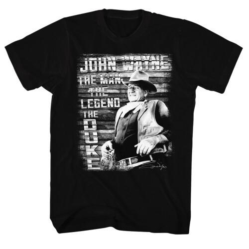 

John Wayne The Man Legend Duke Black Adult T-Shirt Unisex T-Shirt XXXXL