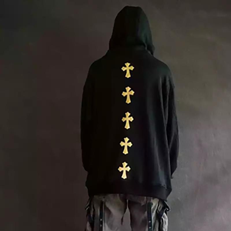 8065 CHROME HEARTS 2025 New Spring and Autumn Plus-size Thin Style Classic Style Logo Hooded Sweatshirt for Couples