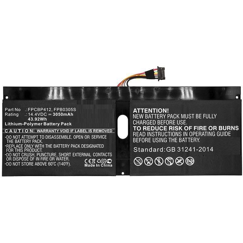 Buy Laptop battery for fujitsu 43.92wh lipol 14.4v 3050mah black for