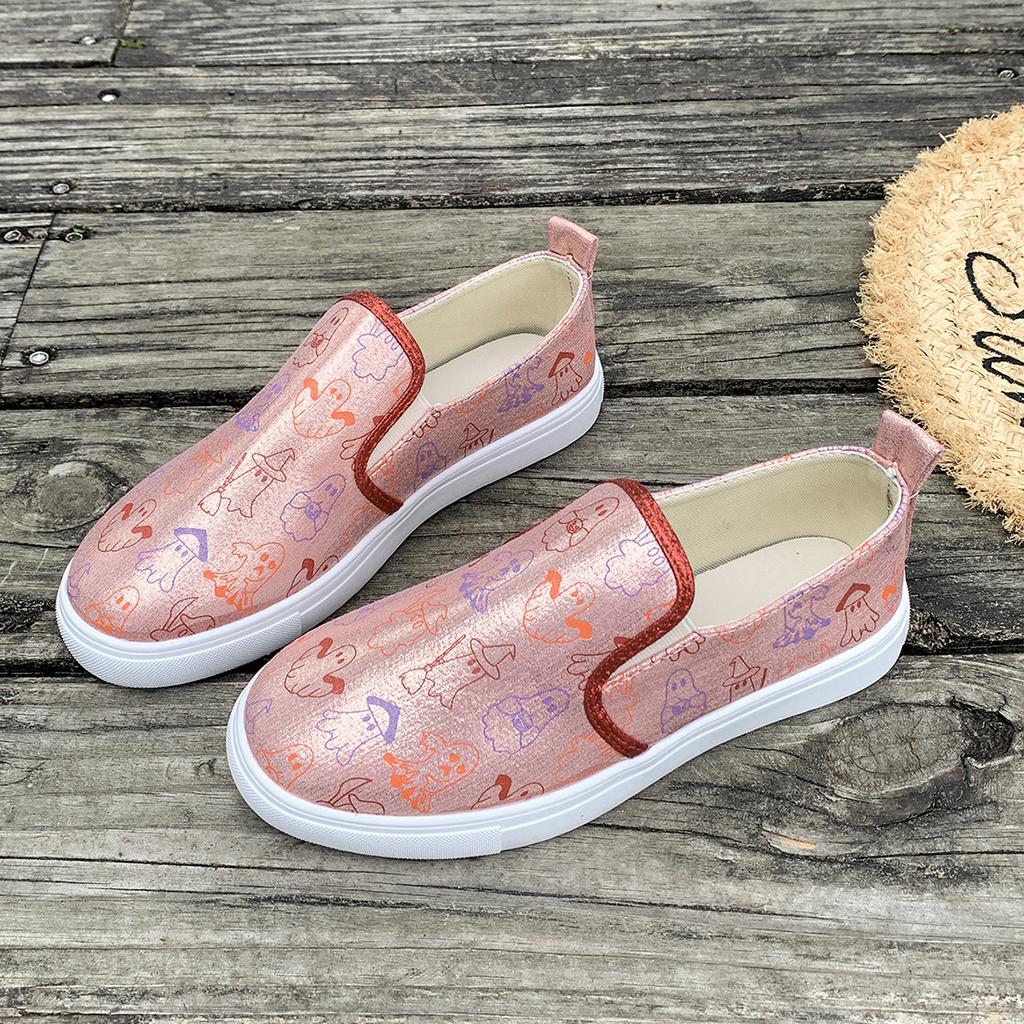 Fashion Trendy and Minimalist Single Shoes 2024 Spring and Autumn New Lazy Flat Halloween One Foot Casual Women's Shoes Zapatos De Mujer