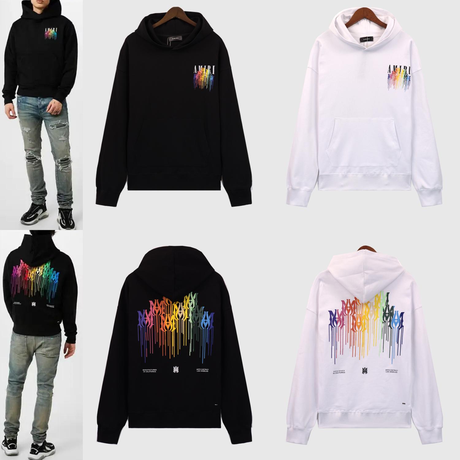 

5878 Amiri Spring and Autumn Loose Plus Size Thin High-quality Cotton Hooded Couple Hoodie M