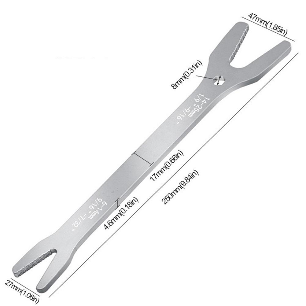 

For DIY Enthusiasts Double-Head Wrench Adjustable Wrench Secure Grip 14 To 25mm 6 To 14mm Compact Size Effortless Tightening серебряный