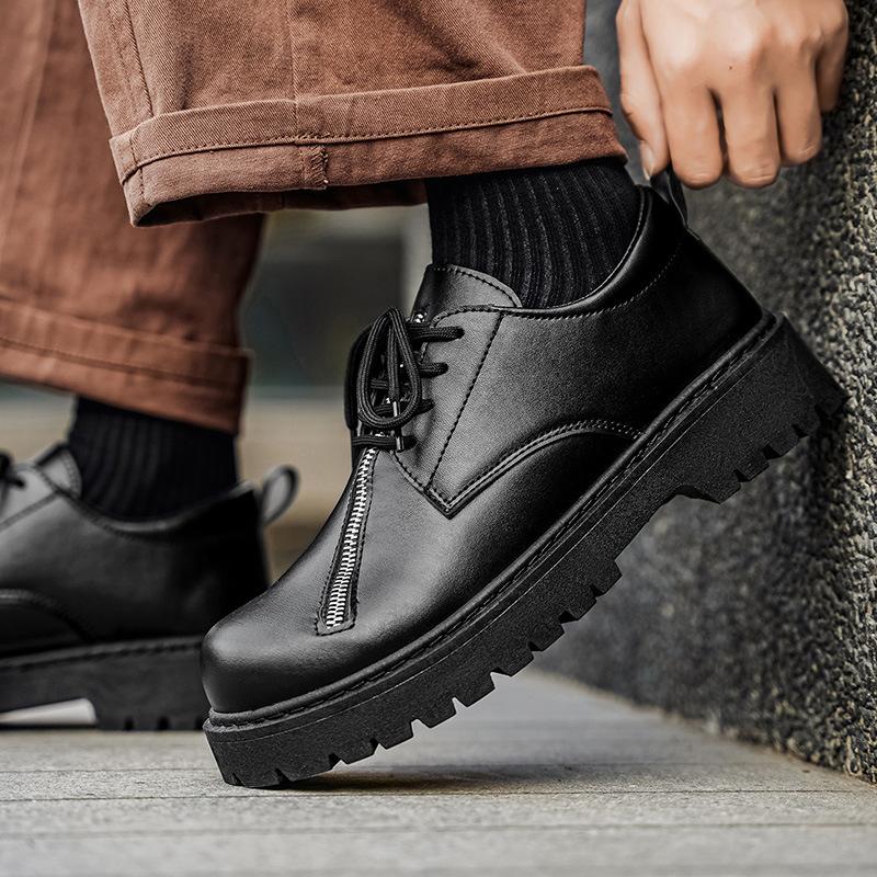 British Platform Casual Leather Shoes Derby Shoes