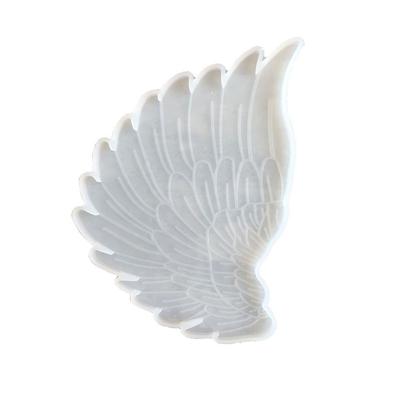 2 Pièces Moules en Silicone Résine Forme d'Aile d'Ange Plateau Plume Moule de Coulée Résine Époxy Kit de Moules Décoratifs Artistiques DIY