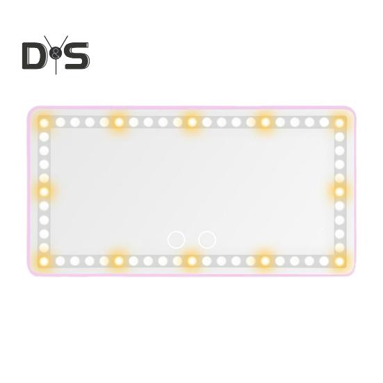 

Зеркало со светодиодной подсветкой, автомобильный солнцезащитный козырек, аксессуары, затемняемое, перезаряжаемое, простое в установке, универсальное зеркало заднего вида с подсветкой, косметическое зеркало для макияжа розовый