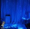 USB 3x3m LED Copper Wire Curtain Lights - 8 Modes for Christmas Decoration