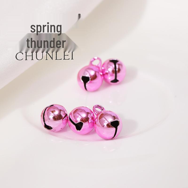 8mm Colored Copper Bell Charm for Pet Collars & Christmas Decorations