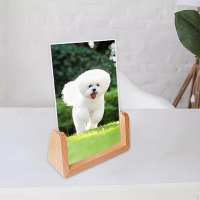 Elegant Wooden Base Photo Frame for Tabletop Display - Perfect Anniversaries and Weddings
