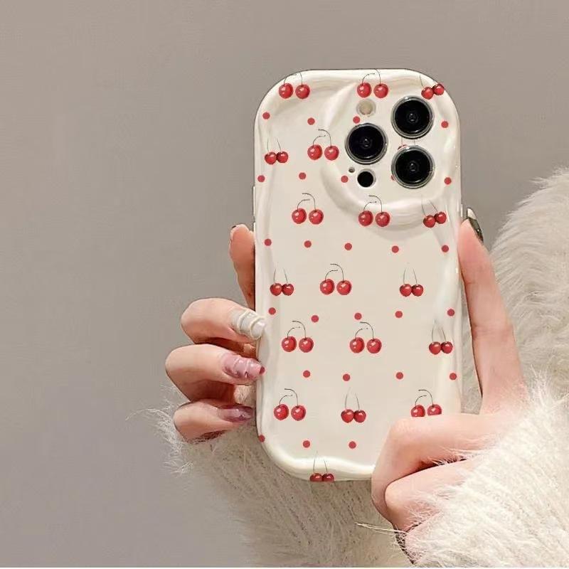 Full screen cherry for iphone17promax mobile phone case apple 15/14 pro Japan and South Korea 13/12/16 explosion