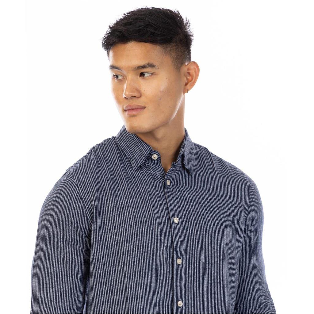 Peter Werth Mens Raymont Pinstripe Collared Shirt