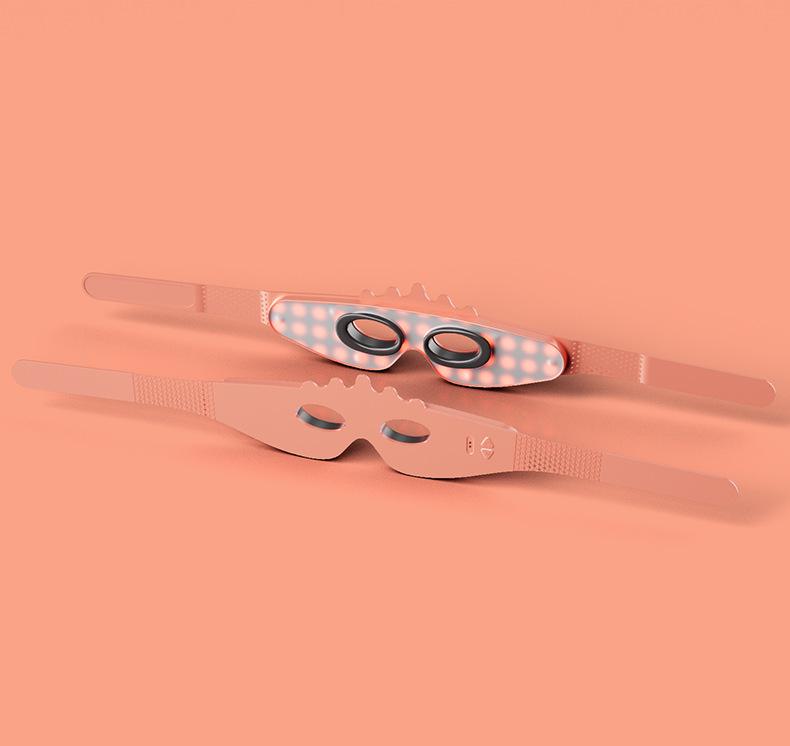 Portable Red Light Silicone Eye Mask: Rejuvenating Photonic Therapy & Hot Compress for Home Use