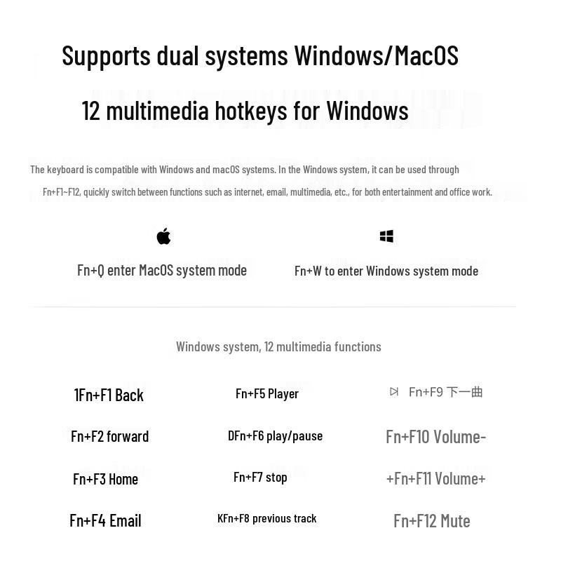 Rapoo E9050L Multi-mode Wireless Keyboard