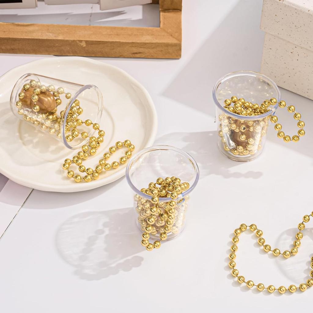 12 Pcs Bachelorette Shot Glasses with Metal Necklace, Bride Shot Glass for Bridal Shower Hen Night Wedding Party Girls Night Out Bride Squad Party