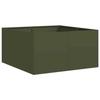VidaXL Olive Green Planter 80x80x40 Cm Cold-Rolled Steel 860741