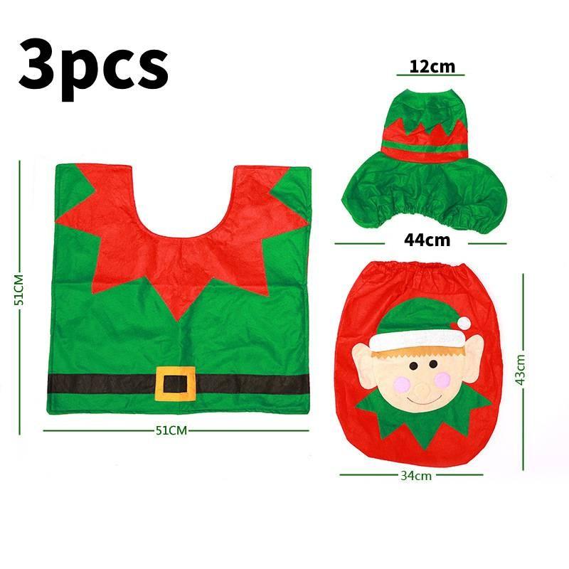 

Олень Рождество Снеговик Узор Туалетный Коврик для Пола Крышка для Бачка Держатель для Бумажных Полотенец Snowman