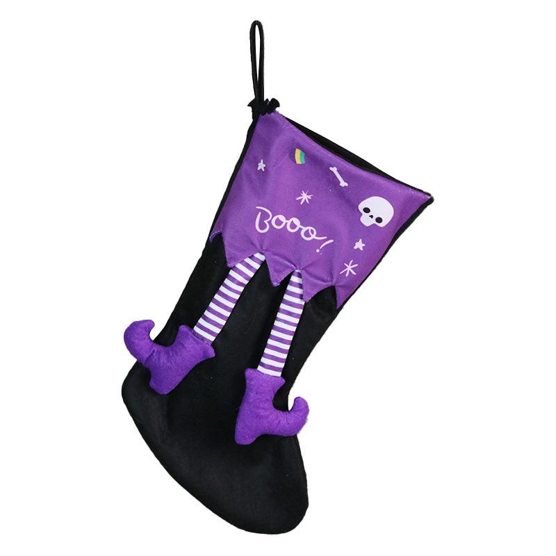 

Чулки на Хэллоуин с длинными ногами, сумка, креативное украшение для полусапог ведьмы, для Хэллоуина, праздничные подарки, домашний декор