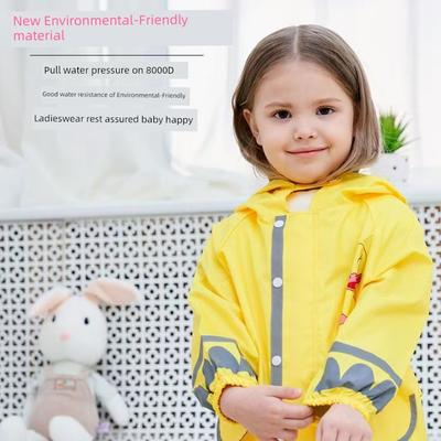 Kids Raincoat One-Piece Raincoat Rain Pants Integrated Body Waterproof Girl Boys Primary School Kindergarten Baby Poncho