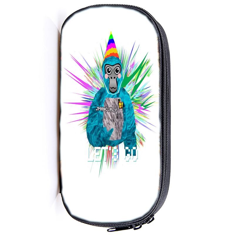 Gorilla Tag Monke Pen Bag Cartoon Monkey Stationery Box Pencil Case Cute Anime School Student Supplies Gift Stationary Organizer