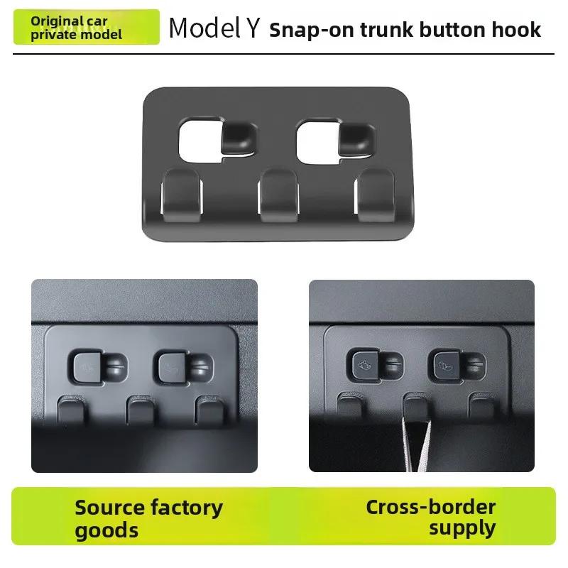 Car Sticker For Tesla Model Y 2020-2025 Hook Bracket Trunk Hook Side Button Hook Accessories Tools Car Modification