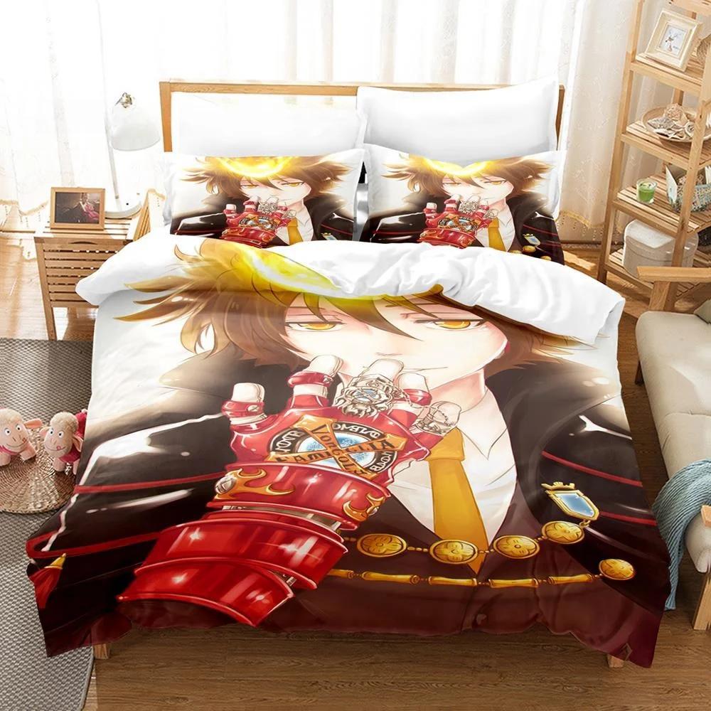 New 3D Anime HITMAN REBORN Bedding Set Single Twin Full Queen King Size Bed Set Adult Kid Bedroom Duvet Cover Sets Home Textiles