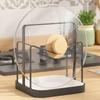 Pan Lid Holder with Removable Drip Tray Space Saving Kitchen Organizer Cabinet Storage for Stove Countertop, Home Kitchen