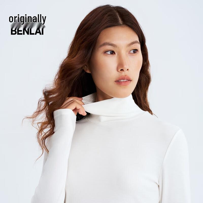 Benlai Women's High-Neck Slim-Fit Long Sleeve T-Shirt