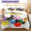 3pcs Custom Name Barbapapa Bedding Set Duvet Cover Closure Includes 1 Duvet Cover & 2 Pillowcases, Soft and Comfortable for All Seasons.