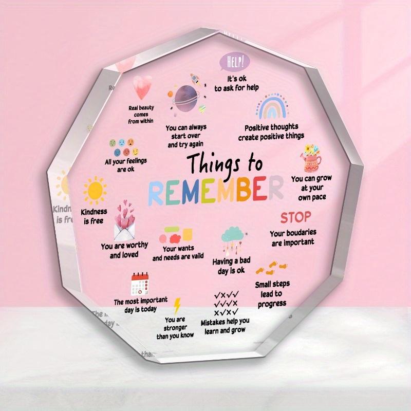 Mental health affirmation acrylic sign for classroom, social worker-therapy anxiety and educational decor, psychotherapy gift