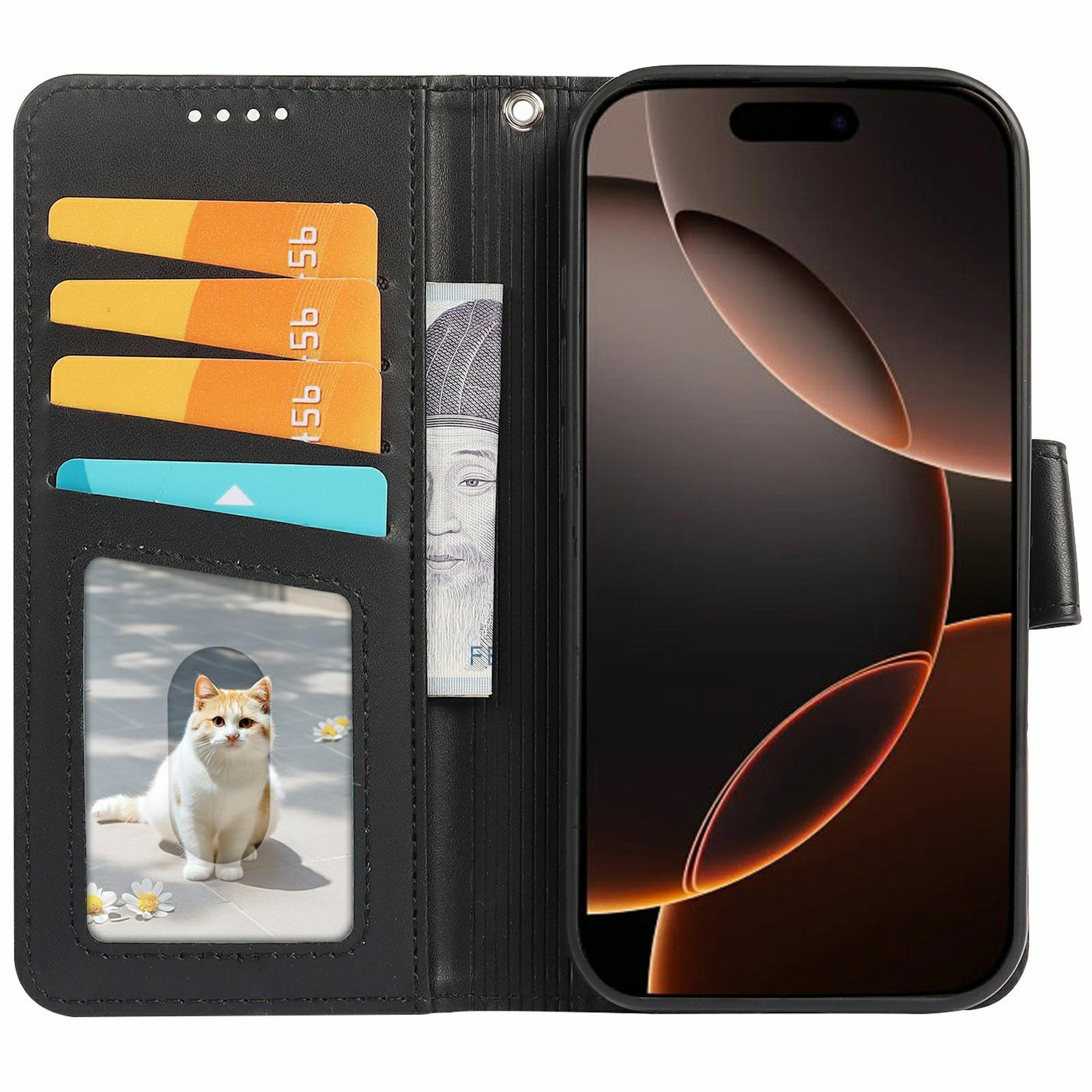 

For iPhone 16 Pro Max Case Detachable 2 in 1 PU Leather Wallet Phone Cover Brown