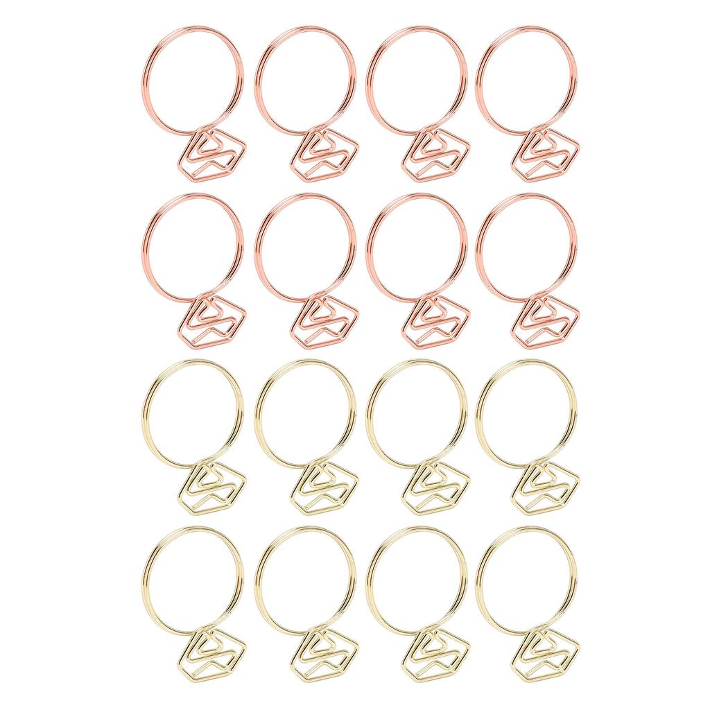 100Pcs Cute Paper Clips  Style Anti Slip Sturdy Electroplated Metal Fancy Paperclips for Family 