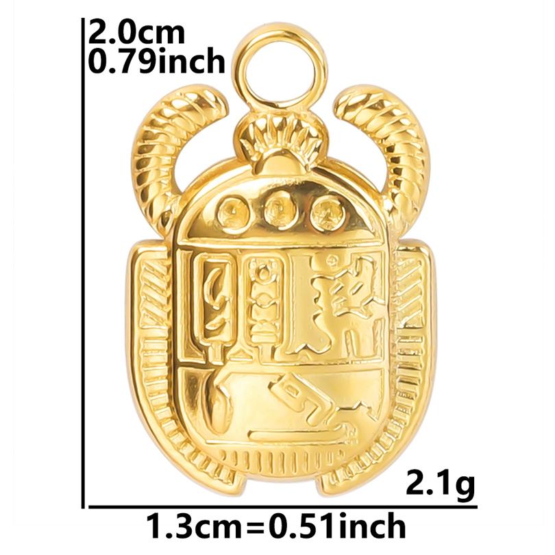 Punk Animal Charm Butterfly Spider Insect Pendant Stainless Steel Charms For Jewelry Making Supplies Real Gold Plated Breloques