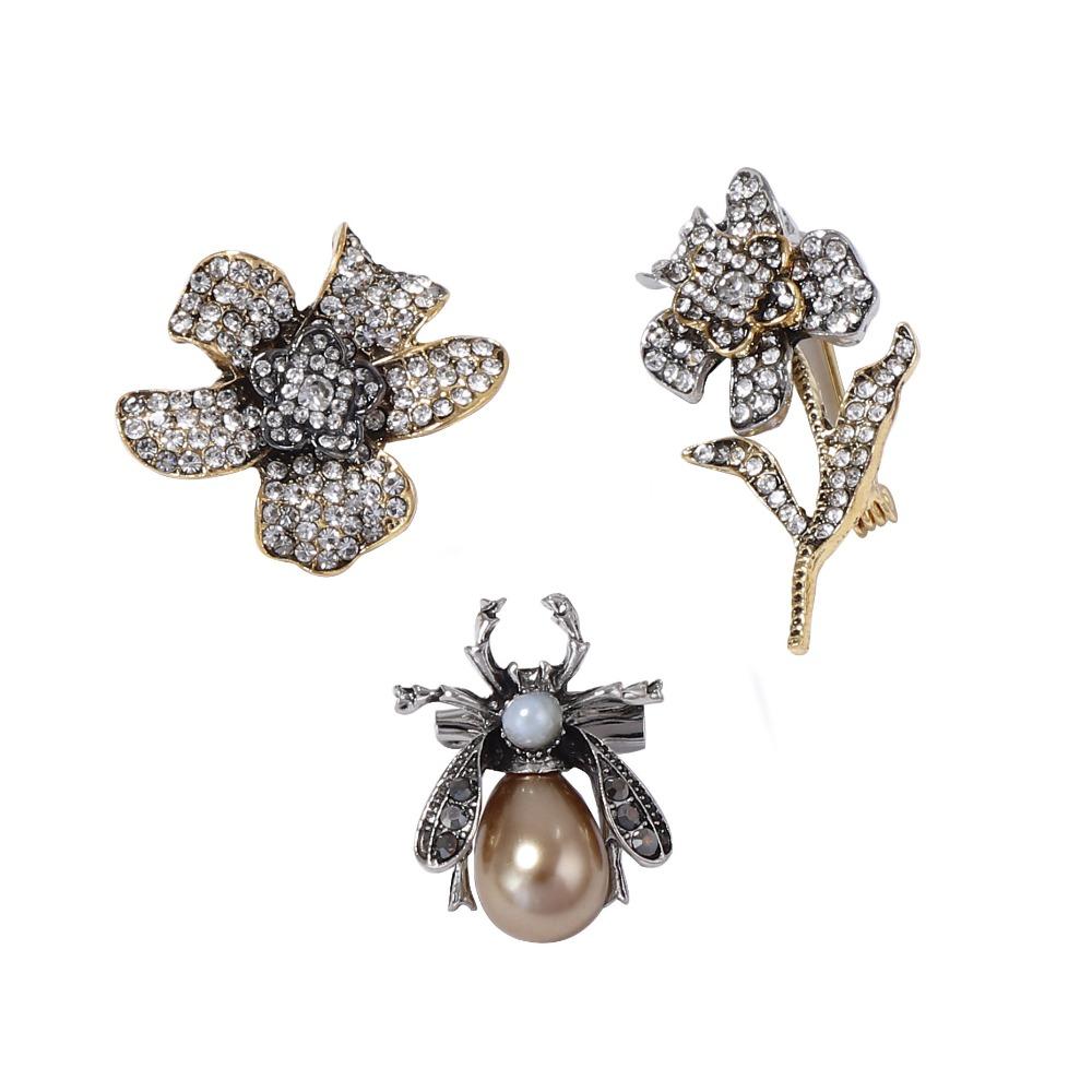 

Star Flower Brooch Combination Animals Metal Pin Clothing Accessories Corsage Ornament Women Style 1