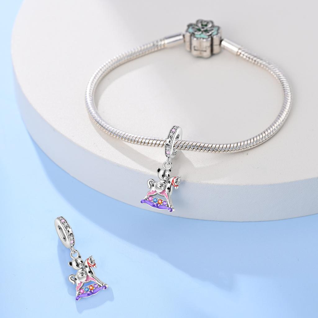 Original Charms Copper Animals Bear Horse Pendant Beads Fit Bracelet Women Jewelry Making Diy Gift
