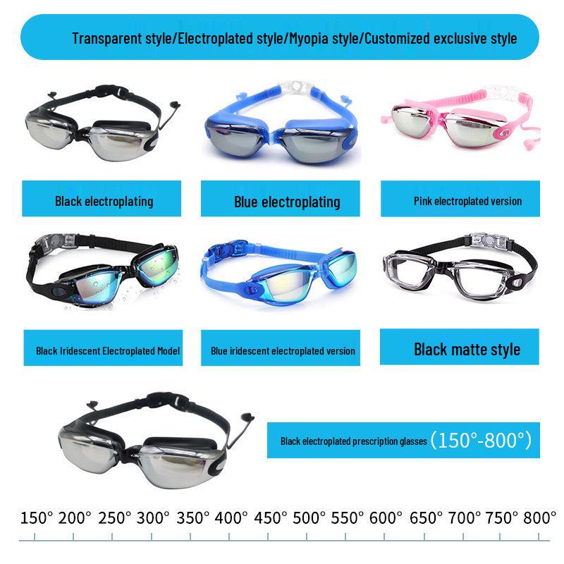 High-Definition Waterproof Anti-Fog Adult Swimming and Diving Goggles